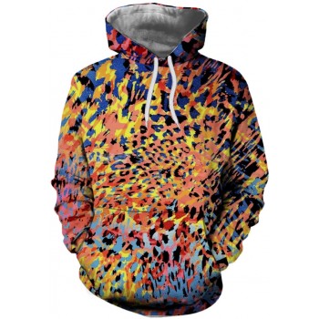 FUNKY LEOPARD PRINT 3D STREET WEAR HOODIE
