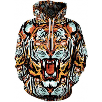 FURIOUS TIGER SWAG 3D STREET WEAR HOODIE