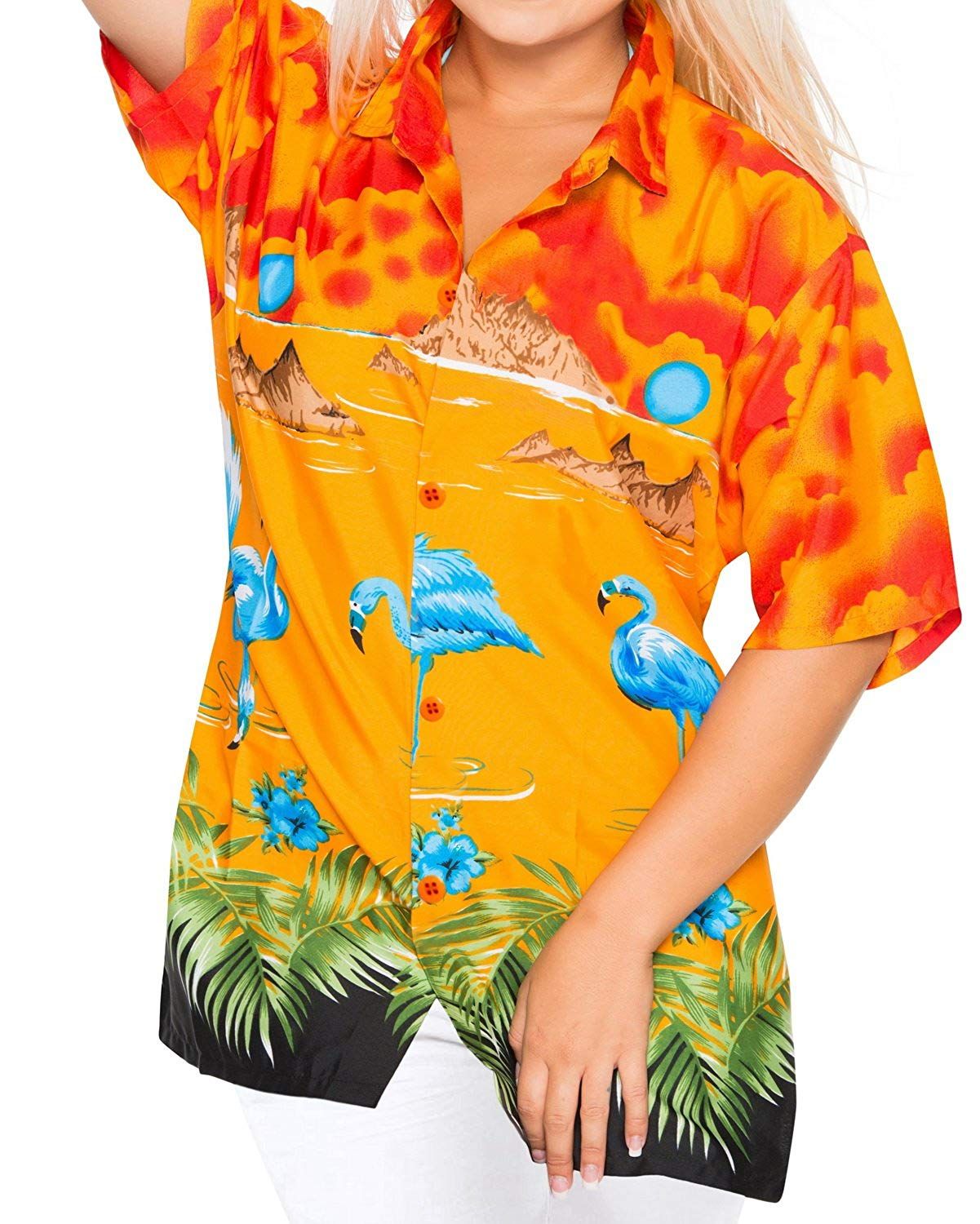 Flamingo Orange Amazing Design Hawaiian Shirt