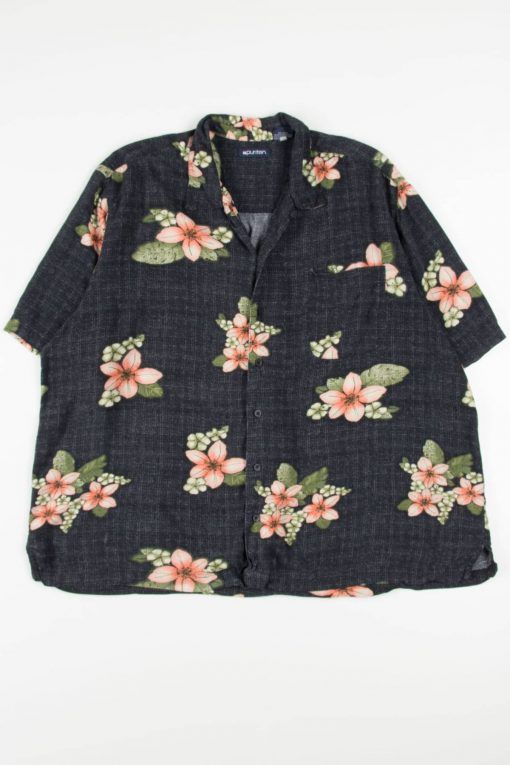 Floral Black Hawaiian Shirt