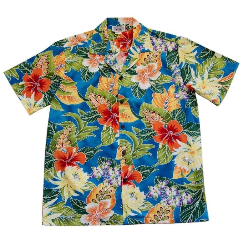 Floral Blue Awesome Design Hawaiian Shirts