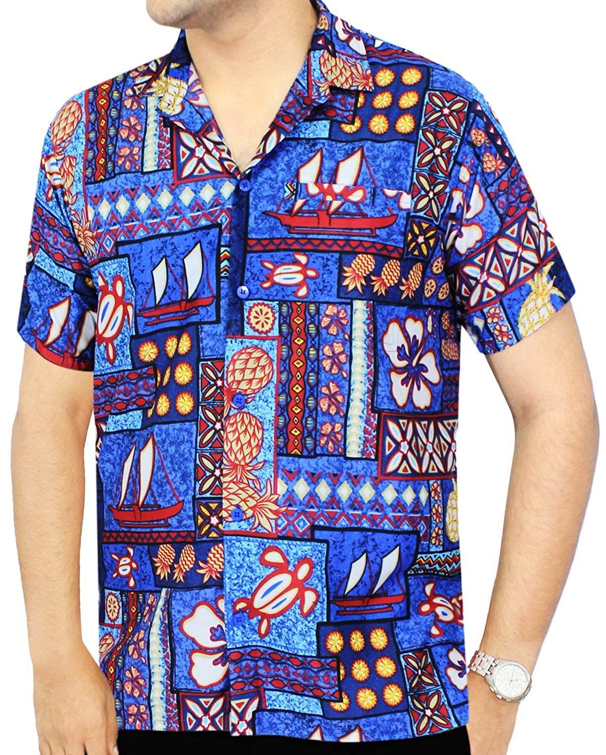 Floral Blue Design Hawaiian Shirt
