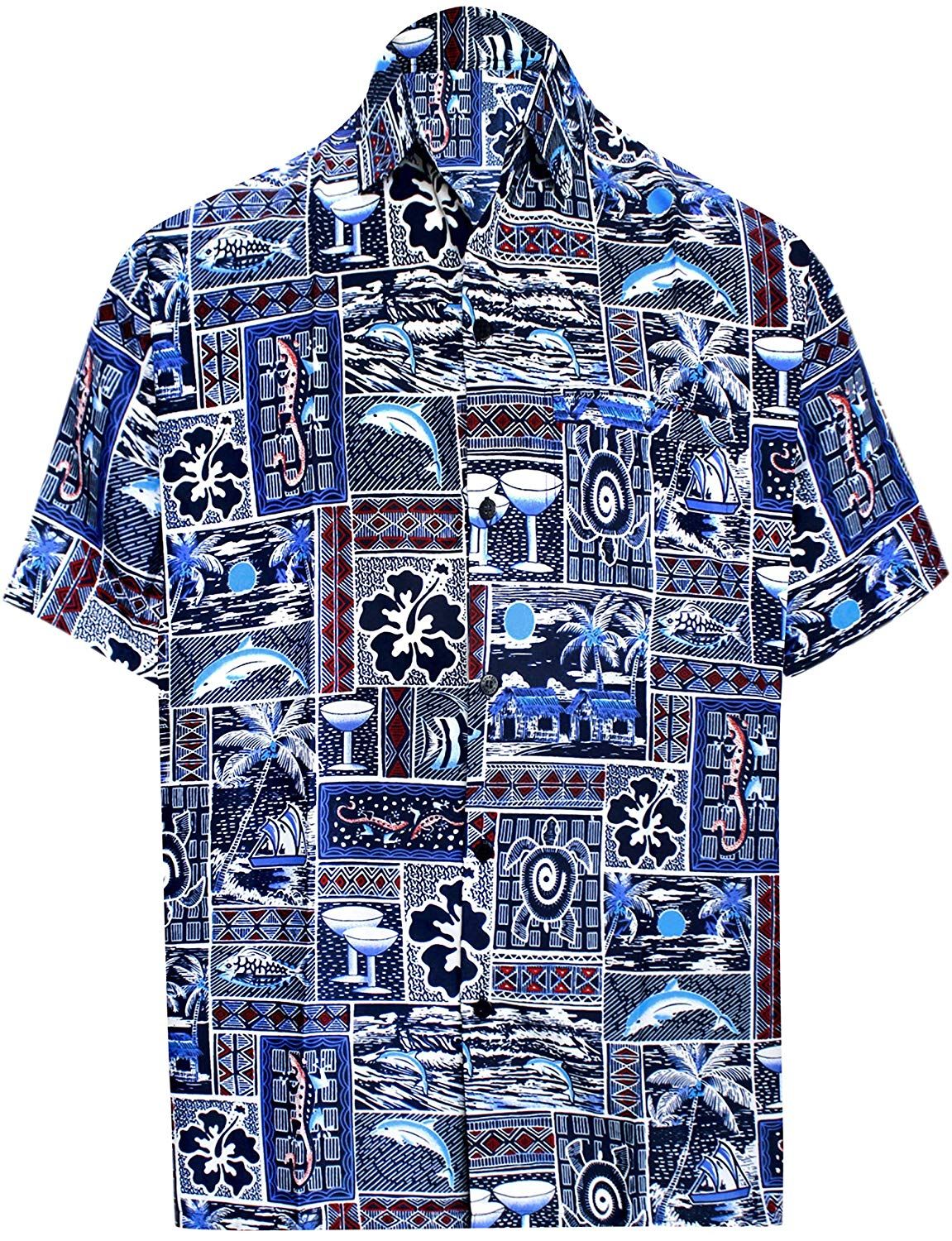 Floral Blue High Hawaiian Shirt
