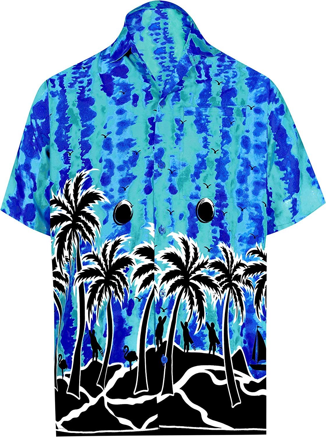 Floral Blue High Quality Hawaiian Shirt
