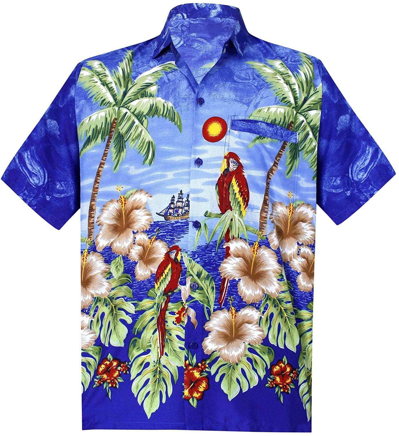Floral Blue Unique Design Hawaiian Shirts