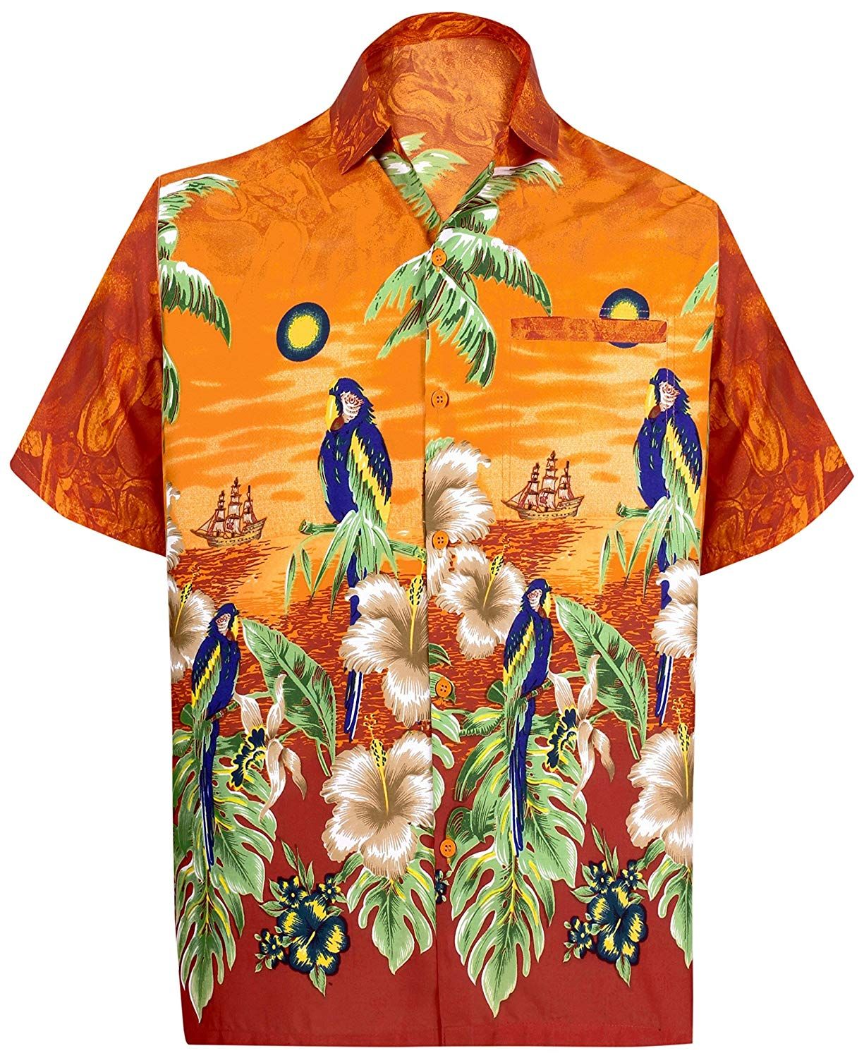 Floral Orange Amazing Design Hawaiian Shirt