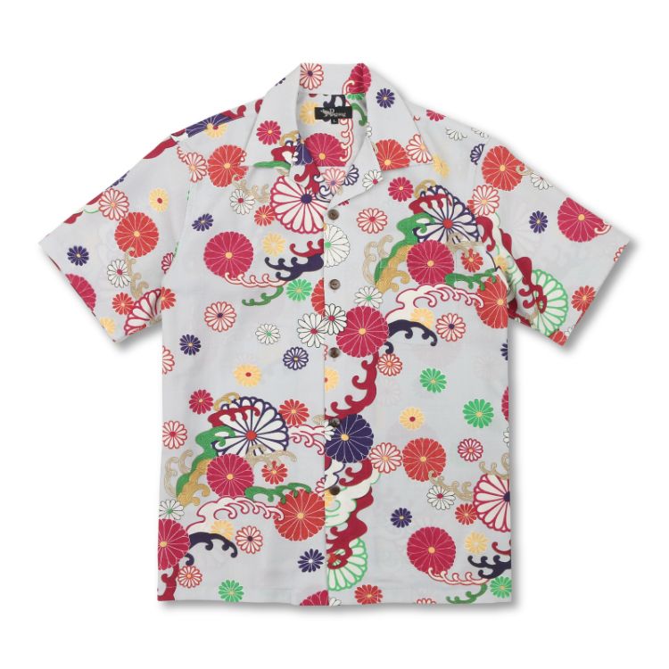 Floral White Design Hawaiian Shirts