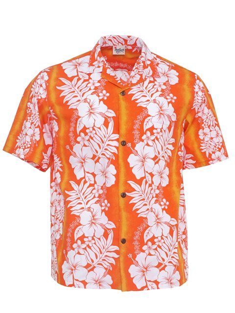 Flowers Orange White Amazing Design Hawaiian Shirt