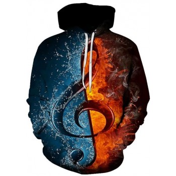 GOOD AND EVIL MUSIC NOTE 3D STREET WEAR HOODIE