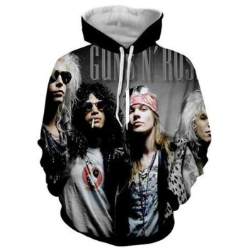 GUNS AND ROSES 3D HOODIE