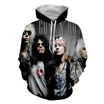 GUNS N ROSES BAND MEMBERS 3D HOODIE