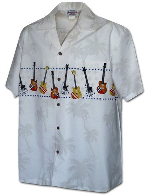 Guitars White Nice Design Hawaiian Shirt
