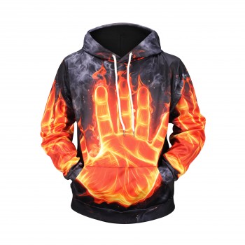 HAND ON FIRE 3D HOODIE