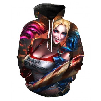 HARLEY QUINN SUICIDE SQUAD 3D STREET WEAR HOODIE