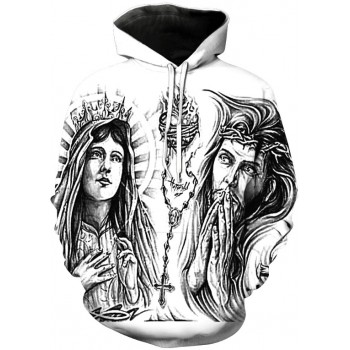 HOLY MONOCHROME 3D STREET WEAR HOODIE
