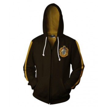 HUFFLEPUFF HARRY POTTER 3D ZIPPER HOODIE