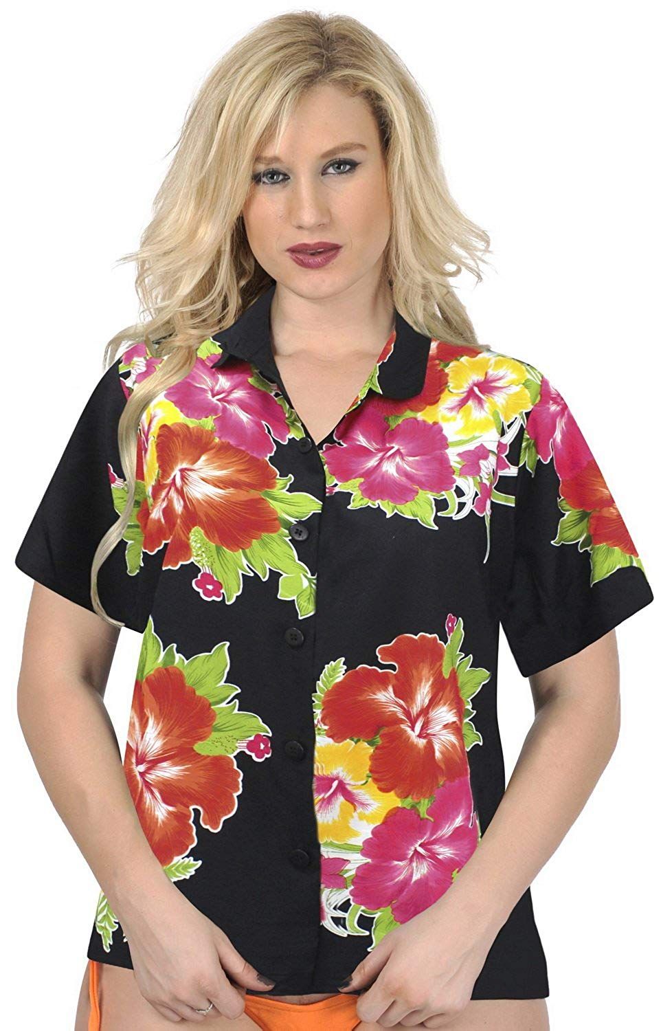 Hibiscus Black High Quality Hawaiian Shirt