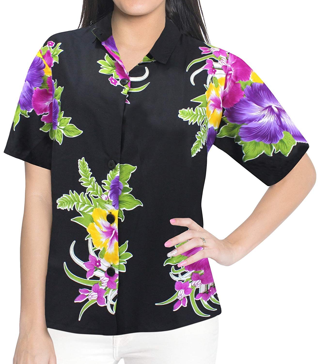 Hibiscus Black Nice Design Hawaiian Shirt