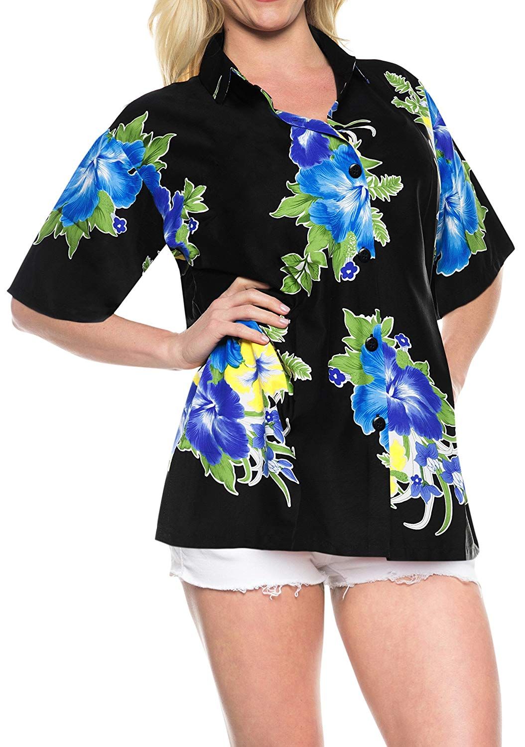 Hibiscus Black Unique Design Hawaiian Shirt