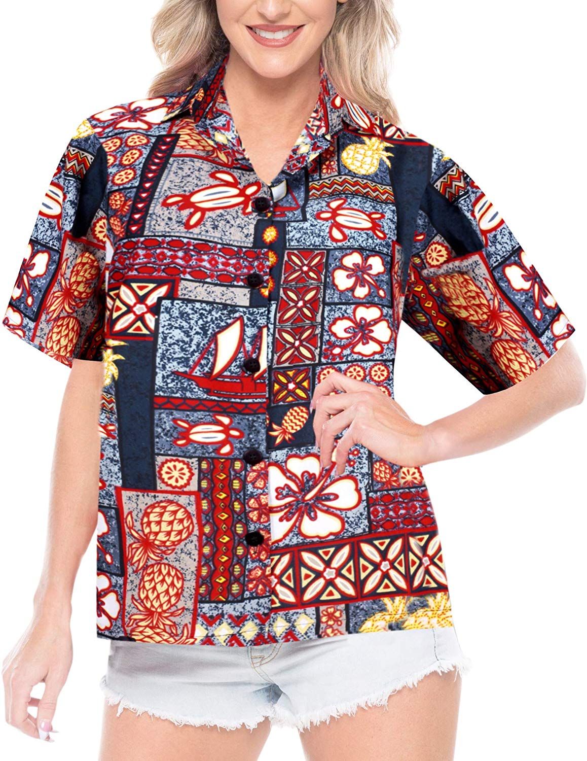 Hibiscus Blue Unique Design Hawaiian Shirts