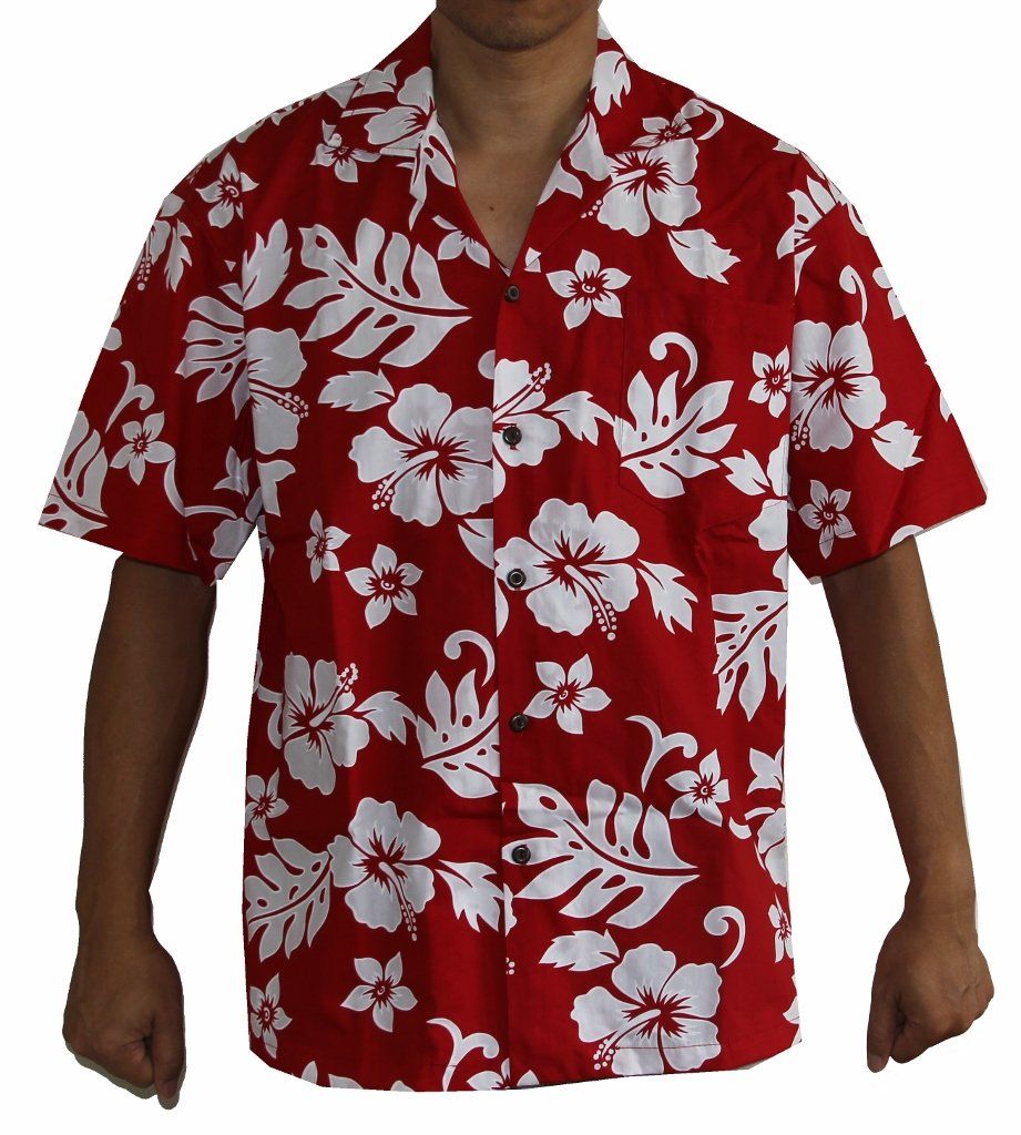 Hibiscus Flower Red White Nice Design Hawaiian Shirt