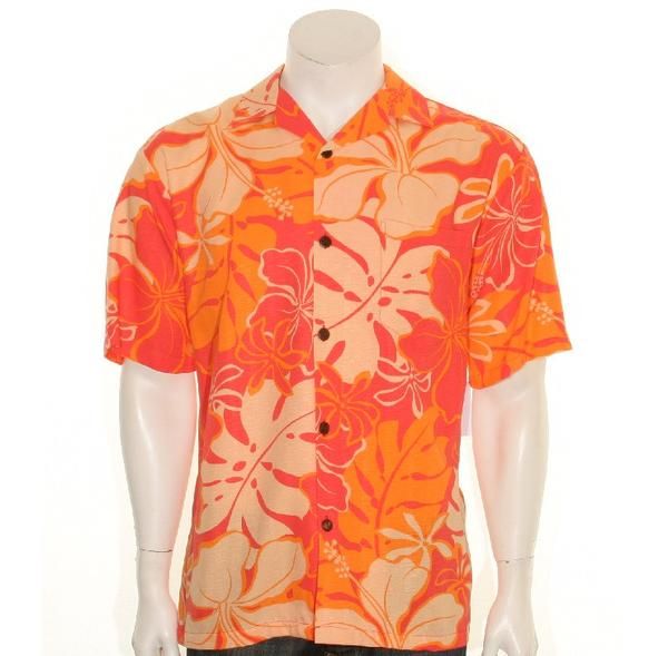 Hibiscus Orange Unique Design Hawaiian Shirt