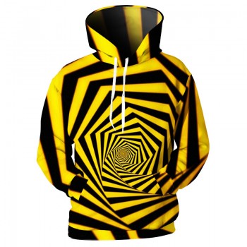 ILLUSION STRIPES 3D STREET WEAR HOODIE
