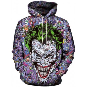 JOKER FACE MASH UP 3D STREET WEAR HOODIE
