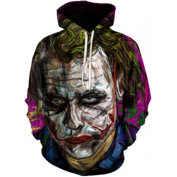 JOKER FACE SKETCH 3D STREET WEAR HOODIE