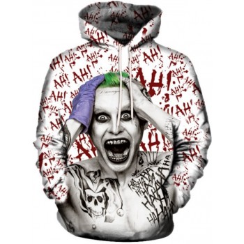 JOKER SUICIDE SQUAD CRAZY LAUGH 3D STREET WEAR HOODIE