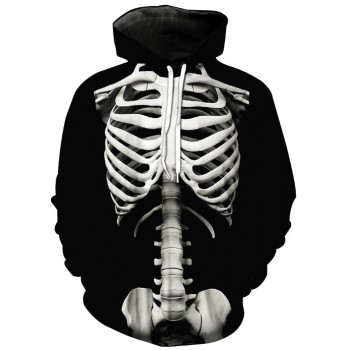 JUST SKELETON BONES 3D STREET WEAR HOODIE