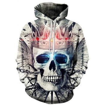 KING BLING SKELETON 3D STREET WEAR HOODIE