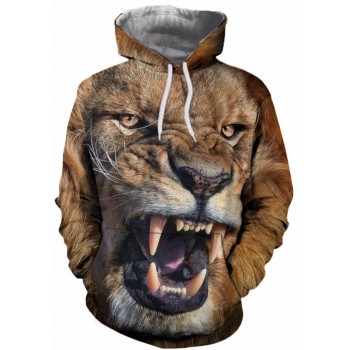 LION KING OF THE JUNLGE ROAR 3D HOODIE