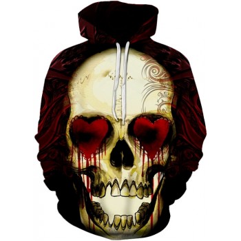 LOVE SKULL 3D STREET WEAR HOODIE