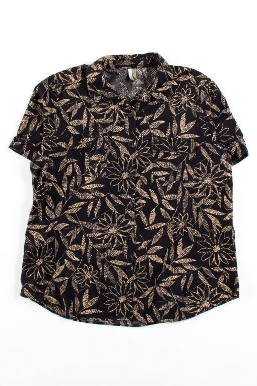 Leaves Black Amazing Design Hawaiian Shirt