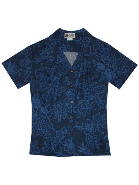 Luau Navy Blue Unique Design Hawaiian Shirt