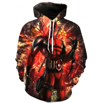 MARVEL DEADPOOL 3D STREET WEAR HOODIE