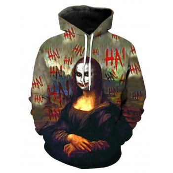 MONA LISA CROSS JOKER 3D STREET WEAR HOODIE