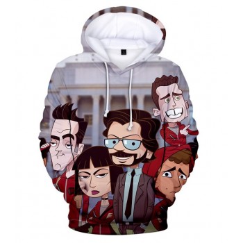 MONEY HEIST ANIMATED 3D HOODIE