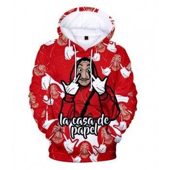 MONEY HEIST FINGER 3D HOODIE