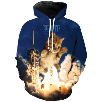 MONSTER KITTY CAT 3D STREET WEAR HOODIE