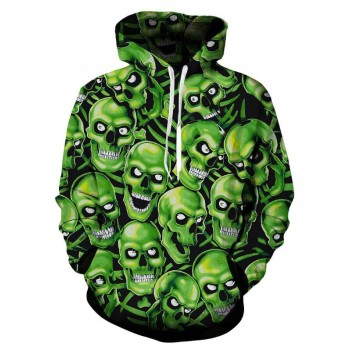 MULTI SKULL HEADS 3D STREET WEAR HOODIE