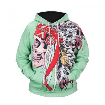 NATIVE AMERICAN CHIEF SKELETON 3D HOODIE