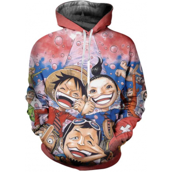 ONE PIECE ANIME FUNNY FACES 3D STREET WEAR HOODIE