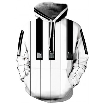 PIANO KEYS 3D STREET WEAR HOODIE