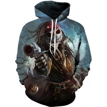 PIRATES OF THE CARIBBEAN SKELETON 3D STREET WEAR HOODIE