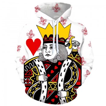 POKER KING OF HEARTS 3D HOODIE