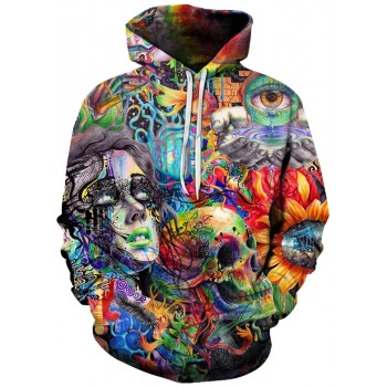 PSYCHEDELIC LSD TRIPPING STAGE 3D HOODIE
