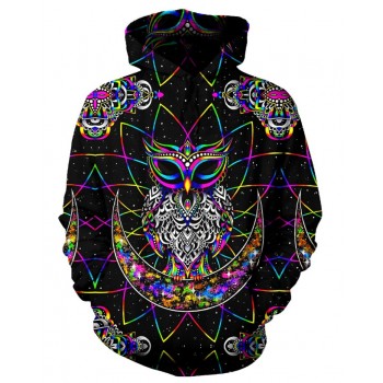 PSYCHEDELIC OWL 3D HOODIE