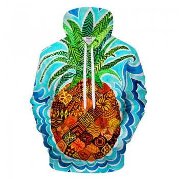 PSYCHEDELIC PINEAPPLE BUZZ 3D HOODIE
